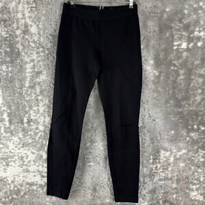 J Crew Size 6‎ Stretch Minimalist Casual Leggings Pants Black Zip Tapered